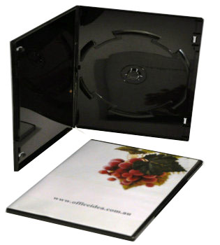 Single Ultra Slim DVD case Glossy Black (5mm)